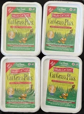 4X - Cat A'Bout Cat Grass Kit for Indoor Cats, 5.25 Ounce, Hairball Control