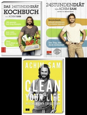 24 Stunden Diät + Das Kochbuch dazu + Clean your Life. Alle drei im Set