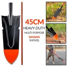 Heavy Duty Trenching Shovel Spade Root Cutter Garden Sword Tool Long Wood Handle