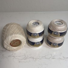 Lot Of 4 DMC Crochet 100 Cotton White BLANC Ecru No 20 Cebelia 50g Thread