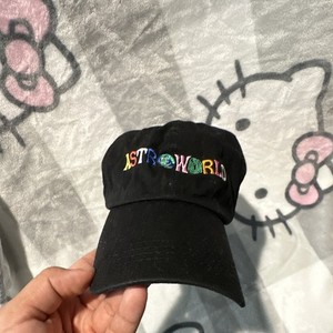 Travis Scott Astroworld "Wish You Were Here" Black Strapback Baseball Cap