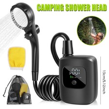 Portable Camping Shower 2400mAh Rechargeable Filter Pump Outdoor Hiking Travel