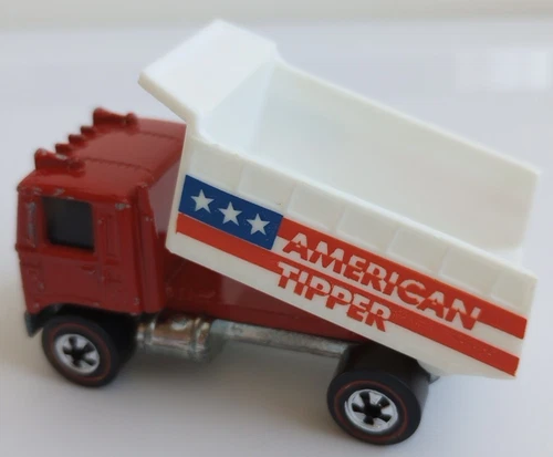 1973 American Tipper Truck Hot Wheels Redline Red Vintage HK