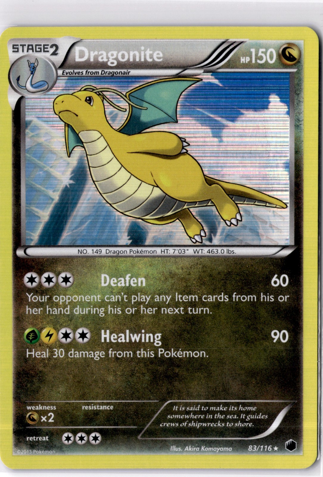 Dragonite 83/116 Holo Pokemon TCG XY Plasma Freeze Rare Pokemon Card