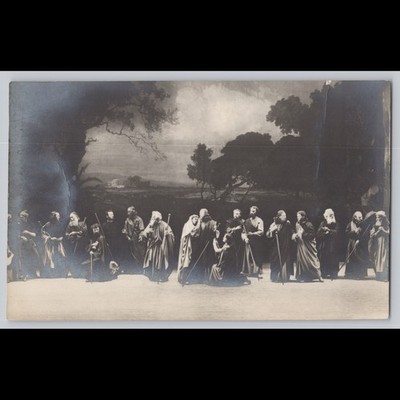 Antique Postcard Oberammergau Passion Play Scene 1900 Religious Germany