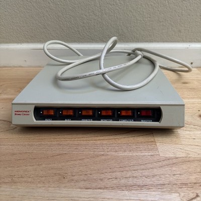 Vintage Memorex Power Center 5 Outlet Surge Protector TVSS1449 PC-006-1 *TESTED*