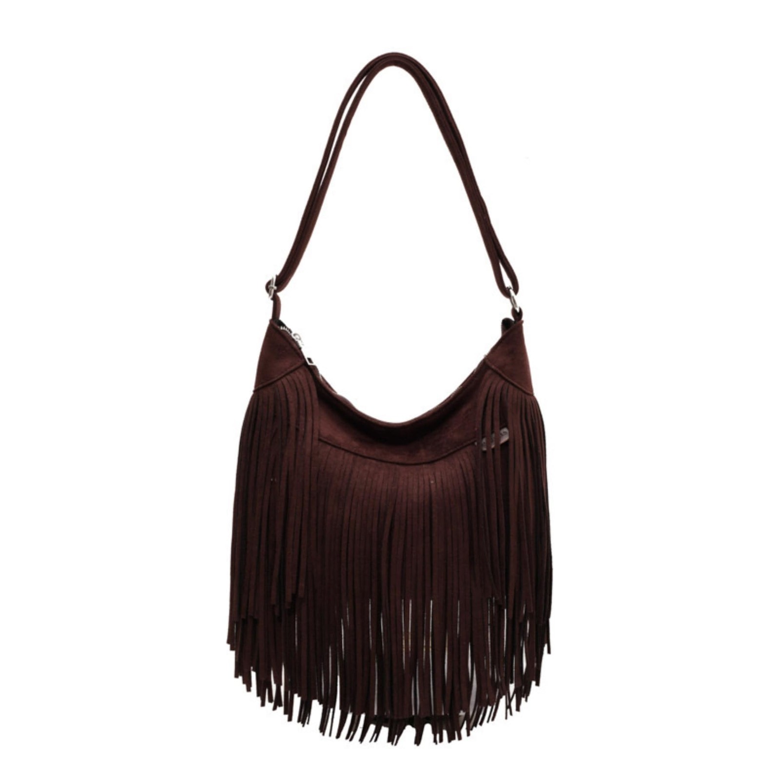 RJDBBD Women Vintage Suede Fringe Hobo Bag Tote Shoulder One Size, A-coffee 