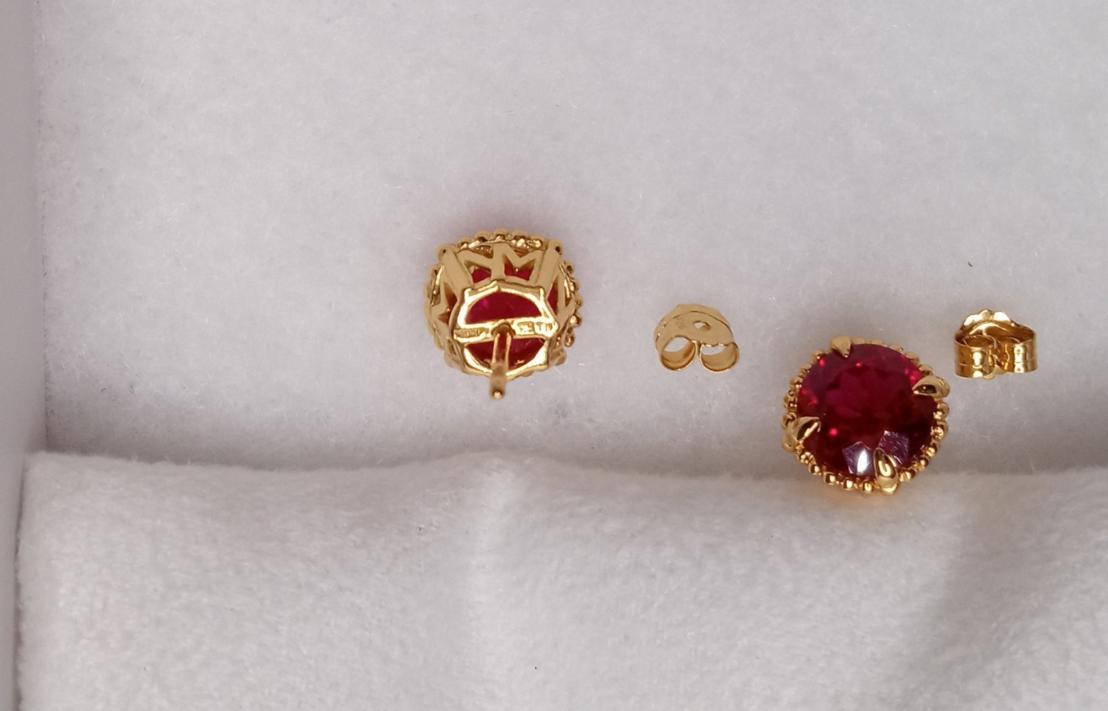 Ruby Stud Earrings 925 Sterling Silver Nicole Mil… - image 9