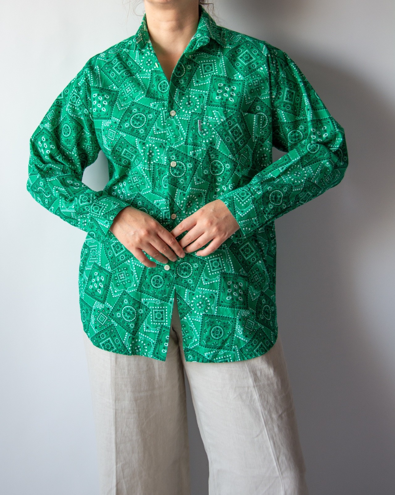 Vintage Naf Naf Bandana Print Shirt – Made in France