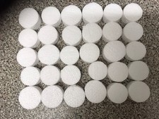 30 X Polystyrene Round Discs Blocks Average 5 X 3cm For Stencilling Crafts Etc