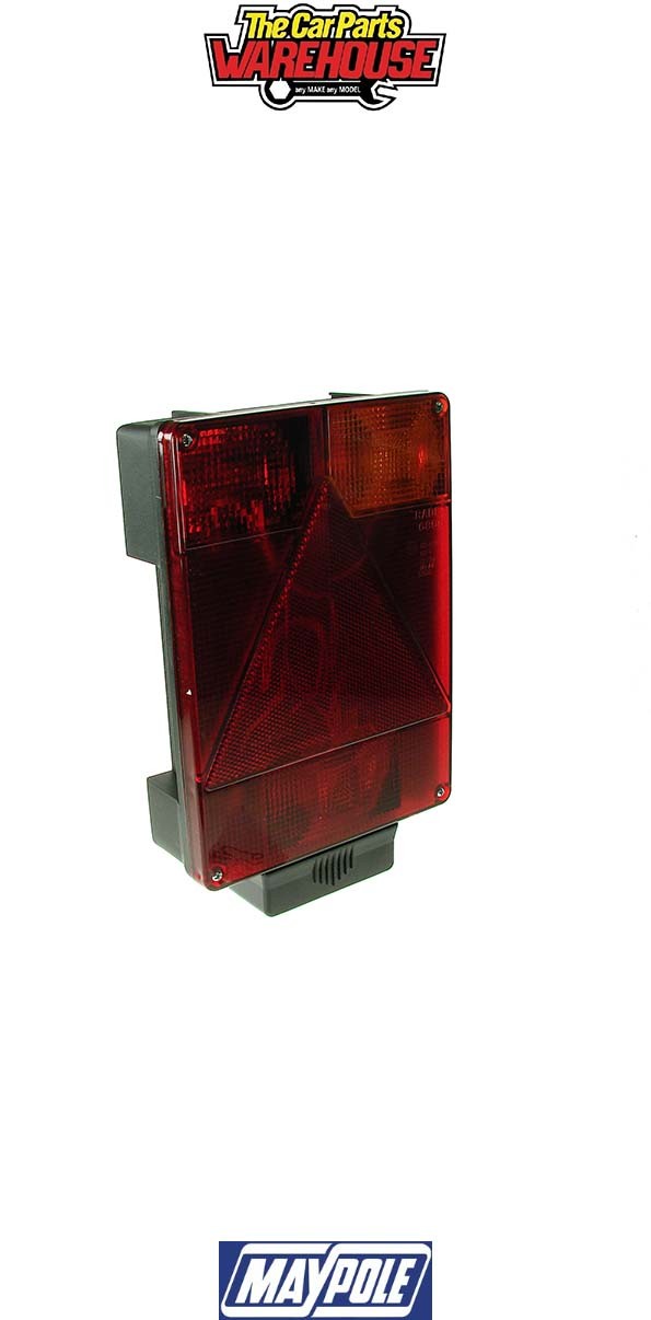 Maypole 8059BRN Radex 5+4 Pin Rectangular Right Hand Rear Combination Lamp 6800