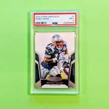 2010 TOPPS RANDY MOSS PSA 9 MINT POP 1/1 #4 PATRIOTS ERROR WRONG PICTURE