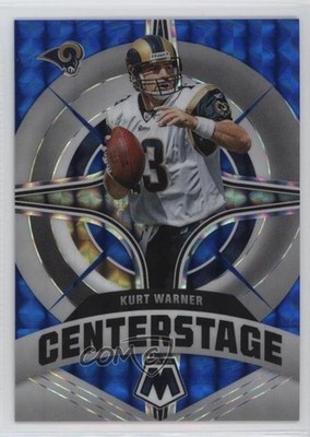 2022 Panini Mosaic Center Stage Blue Prizm 14/99 Kurt Warner #CS-11 HOF 0c6