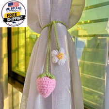 Car Plant Crochet Hanging Basket, Plant Strawberry Hanging Plant for Car Decor,
