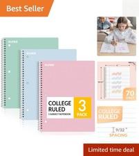 Chic Assorted Pastel Spiral Notebooks   1-Subject, 70 Page, College Ruled Packs