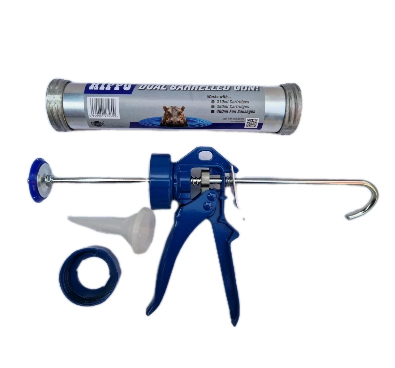 2 x Hippo Dual Applicator Gun for 310ml/380ml Catridge & 400ml Foil Sausage NEW