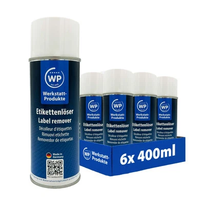WERKSTATT-PRODUKTE GMBH 6x WP Etikettenlöser Etikettenentferner Labelremover Aufkleberentferner 400ml