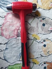 Snap On Tools NEW 40 Ounce red Soft Grip Dead Blow Ball Peen Hammer HBBD40