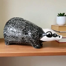 Vintage Lovely Badger Ceramic Figurine