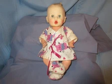 vintage Sun Rubber Gerber Baby Doll 12" squeaks drink and wet works