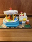 Vintage 1972 Fisher-Price Merry-Go-Round #111 - Works! Includes 2 Figures