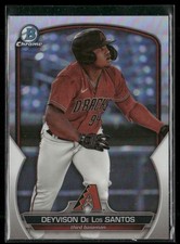 Deyvison De Los Santos 2023 Bowman Draft Chrome Refractors Arizona Diamondbacks