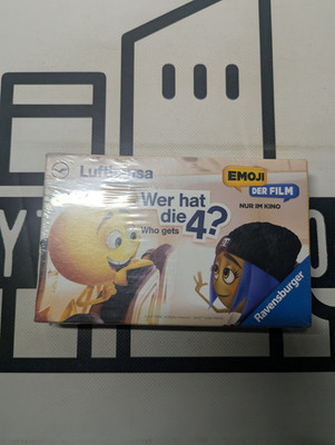 Who Gets 4? Wer hat die 4? Lufthansa Game 2017 Ravensburger Emoji Der Film