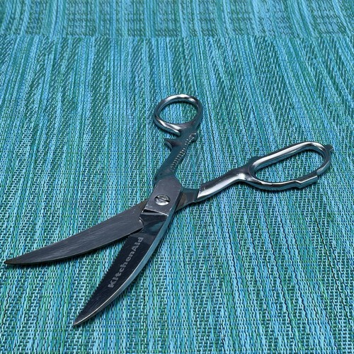 Vtg KitchenAid Chrome Kitchen Poultry Shears Scissors Nutcracker Made in Italy - Picture 6 of 10