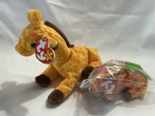 Retired Beanie Buddy& Baby Set Of Twigs The Giraffe MINT
