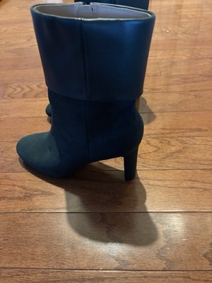 Dark Green Alfani Winter Ankle Boots for Women Size 6.5 With Block Heels  