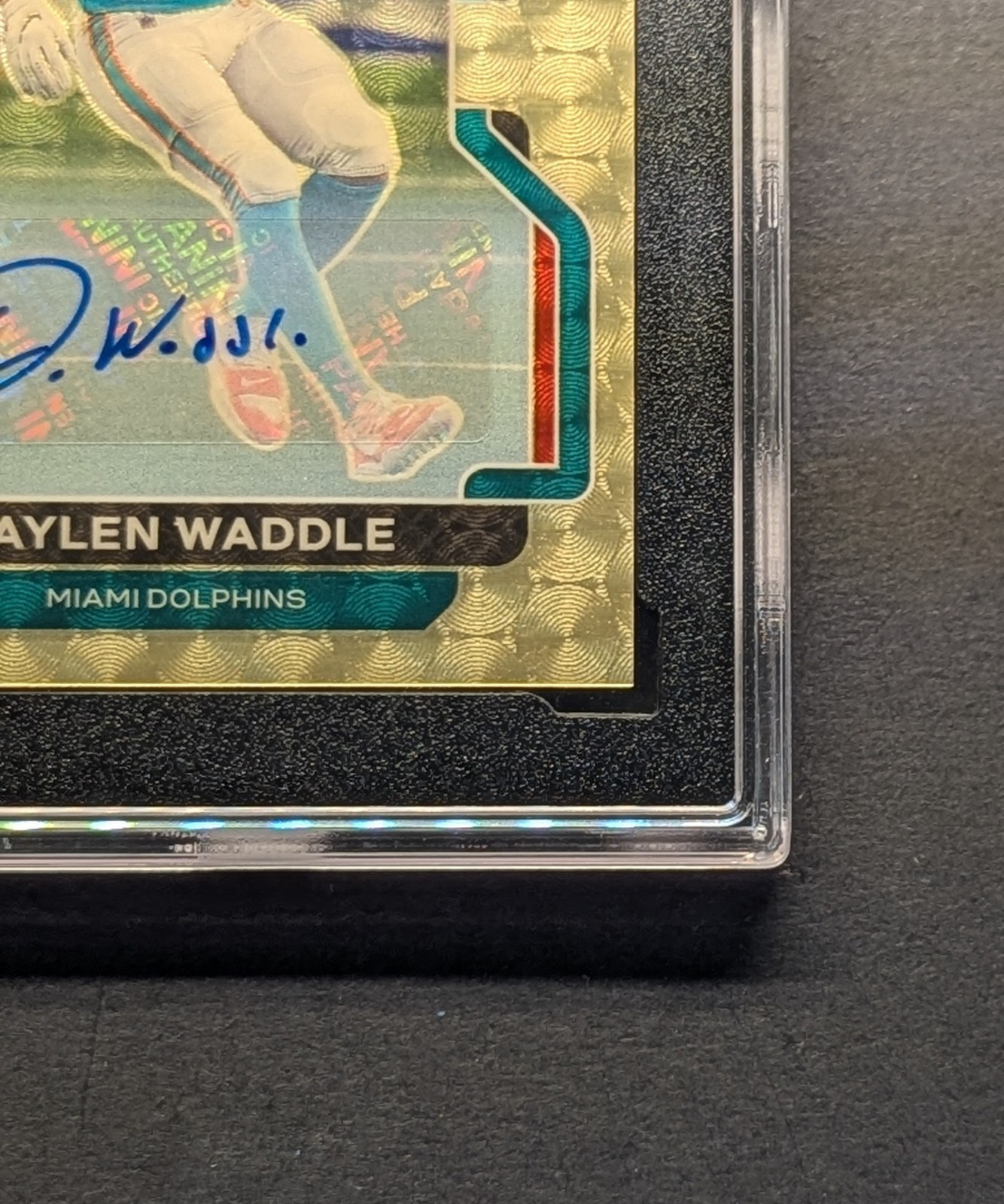 JAYLEN WADDLE Rookie Auto 2021 Prizm Gold Vinyl Superfractor RC SSP /5 view 5