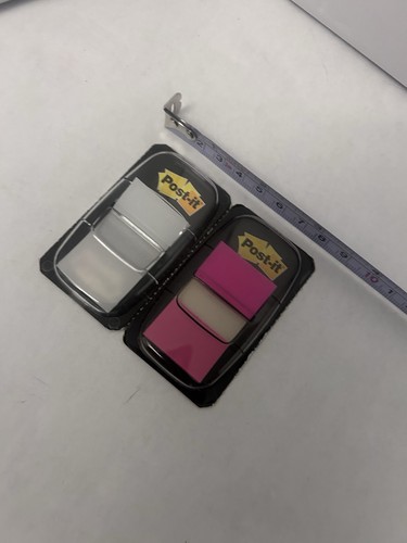 3M Post it page tage pink/white open used 2 packs
