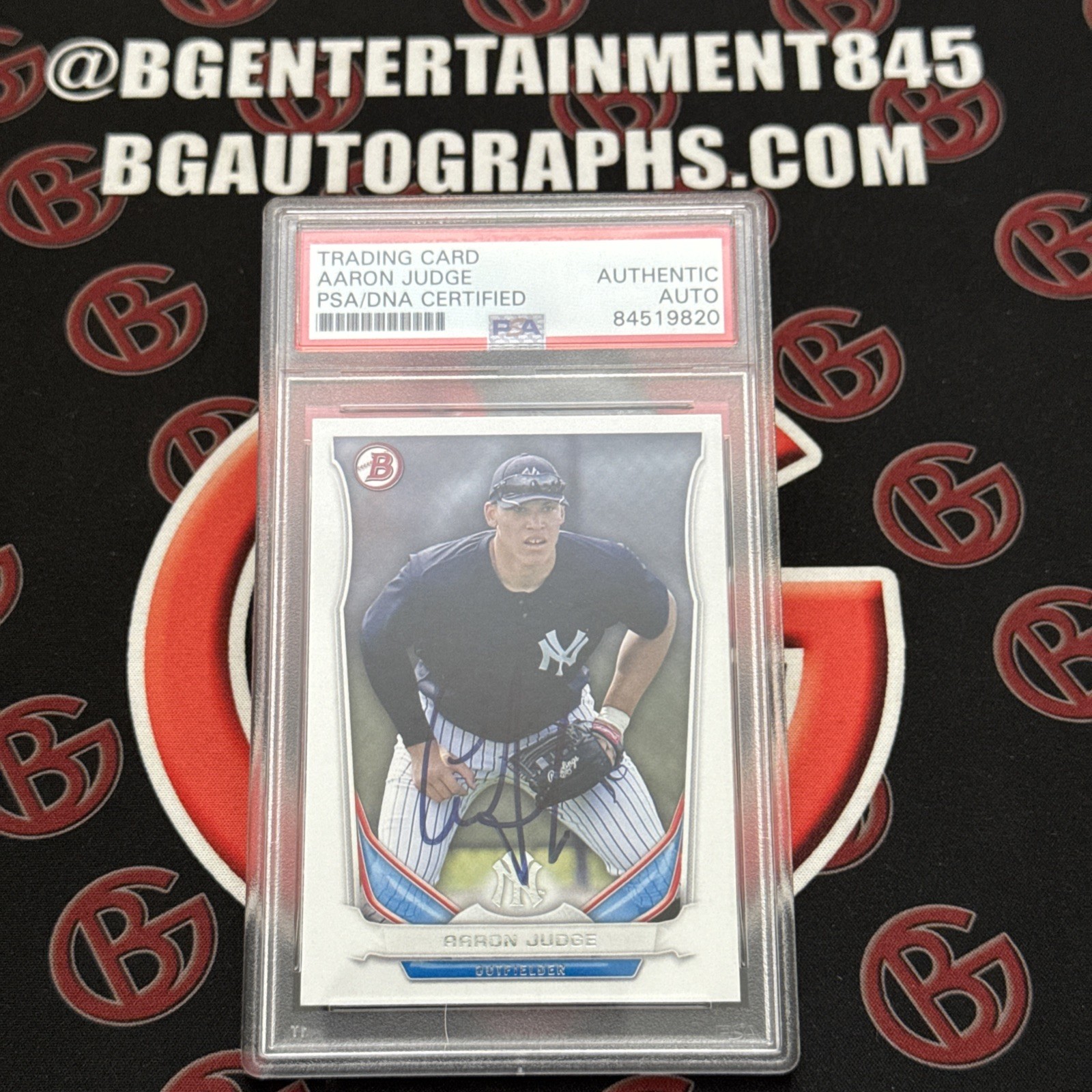 Aaron Judge Autographed Signed 2014 Bowman #TP-39 PSA AUTO Authentic New York Yankee 