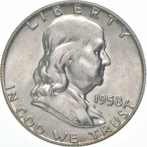 1958-D Franklin Half Dollar AU 90% Silver *5352