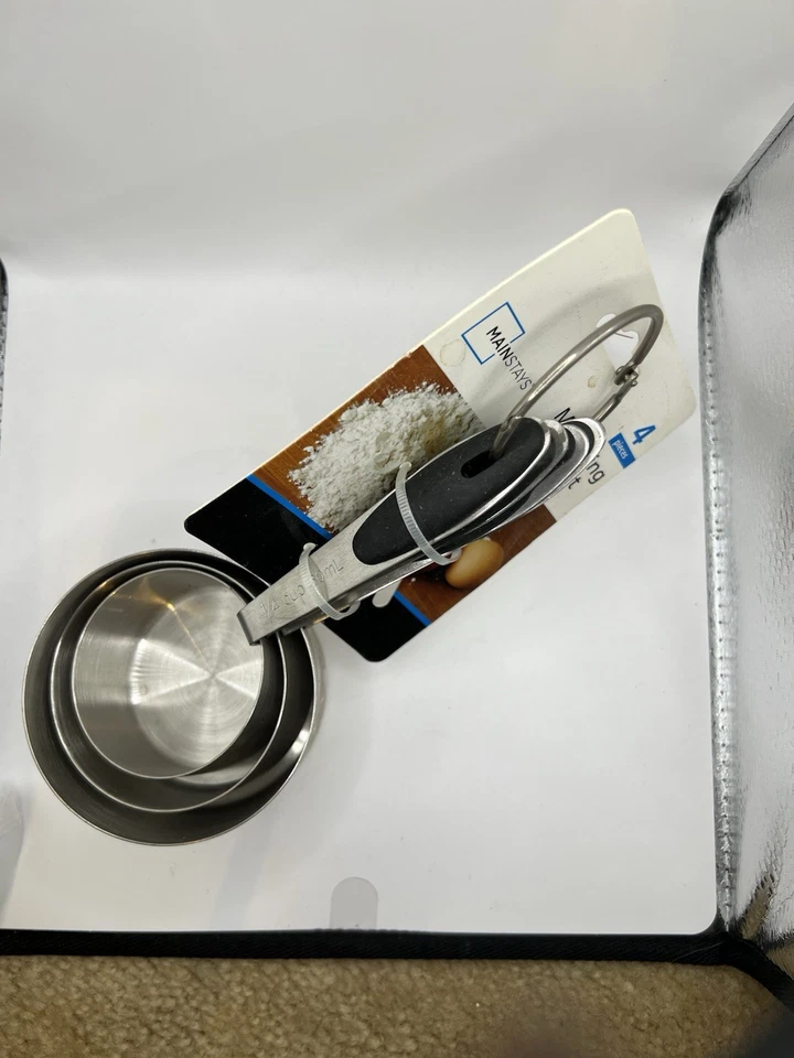 Measuring Cups, 4-Piece - Stainless Steel - Easy Grip Handles - Image 2 of 4