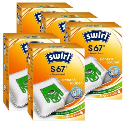 5 x Swirl S 67 MP Plus AirSpace Staubsaugerbeutel Staubbeutel Microvlies