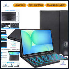 Galaxy Tab S10 FE  Lite Case with Keyboard, Mouse, 7-Color Backlight, Folio Cov