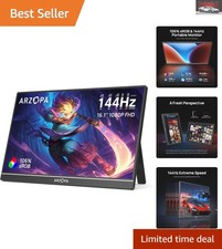16.1” FHD Portable Monitor - 106% sRGB, Built-in Speakers for Entertainment