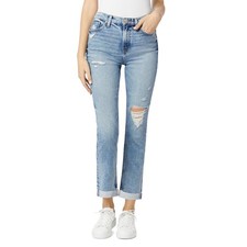 HUDSON Holly High Rise Ankle Straight Jeans Light Blue Swan Size 26 MSRP 175