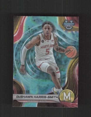 2024-25 Bowman Best U #99 DeShawn Harris-Smith Aqua Lava Refractors /199