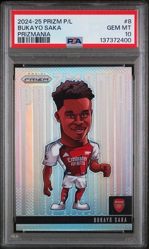 2024-25 PANINI PRIZM PREMIER LEAGUE PRIZMANIA Bukayo Saka PSA 10