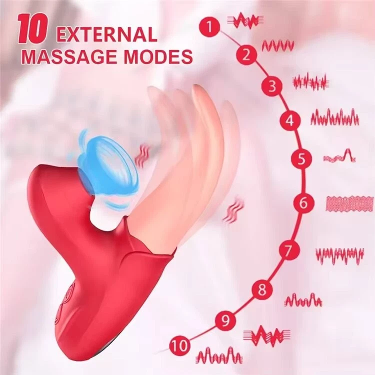 Vibrador para lamer la lengua juguete sexual para mujeres - punto G, estimulación del clítoris Foto 2 de 4