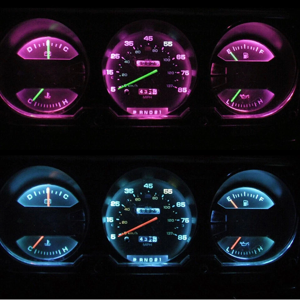 Medidores de tablero luz LED con enchufe para Dodge Ram D100 D150 81-93 Ramcharger Foto 2 de 4