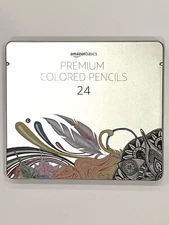 Amazon Basics Premium Colored Pencils, Soft Core, 24 Count, Pack of 1, Multicolo