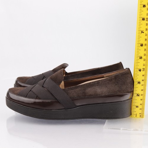 Donald Pliner Vixie Loafer Women's Size 9 Brown Suede Platfrom Flat Slip On Shoe - Picture 8 of 15