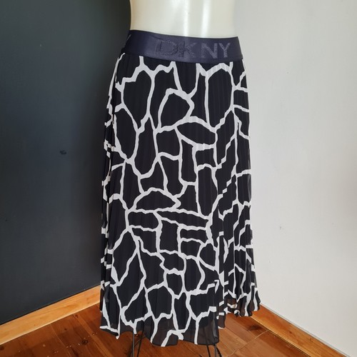 Women's size XS 'DKNY' Gorgeous pleated midi skirt with logo elastic waist - EUC - Picture 4 of 8