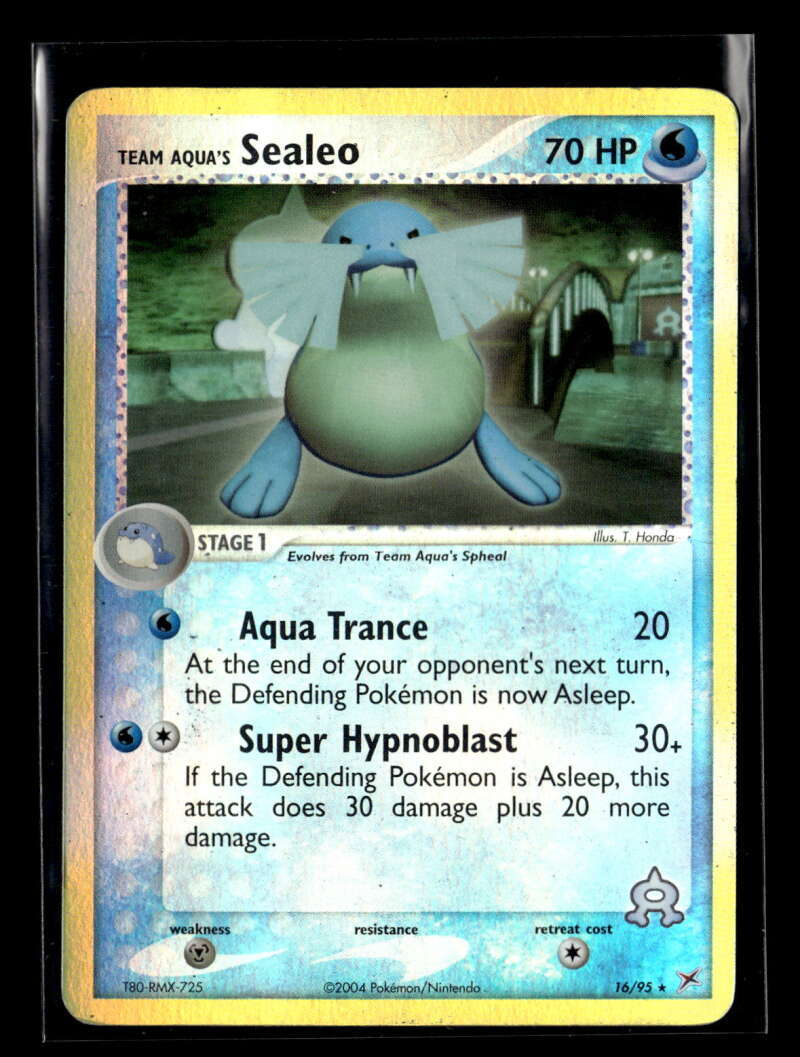 2004 Pokemon Team Aqua's Sealeo Reverse Foil Rare #16/95 U8319