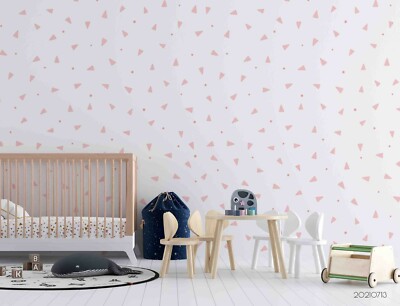 3D Pink Triangle Vector Wallpaper Wall Mural Removable Self-adhesive 224