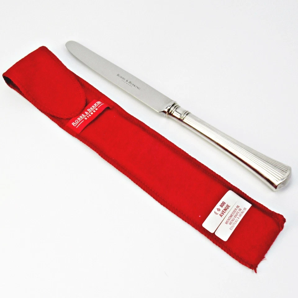 Robbe & Berking Menümesser Modell AVENUE 800er Silber Silver Menu Knife 21,6cm