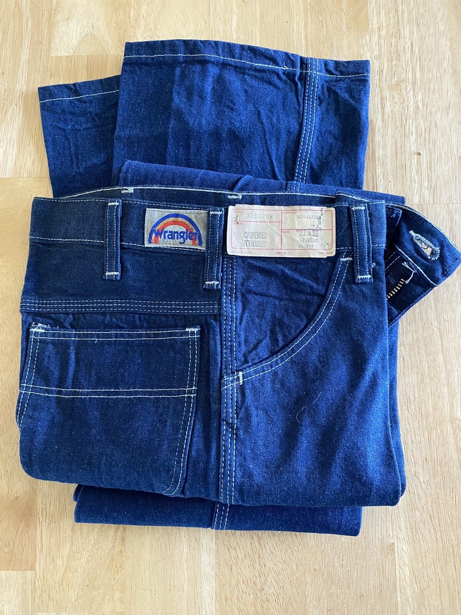 Vintage NWT 80s Wrangler Carpenter Jeans Workwear Painter
